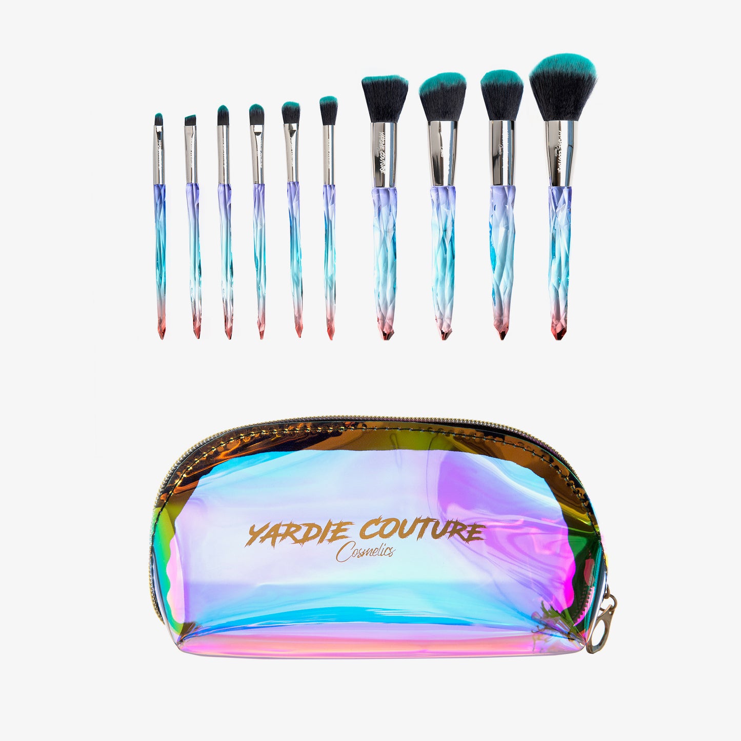 Fluidity 10 Piece Brush Set & Holographic Bag